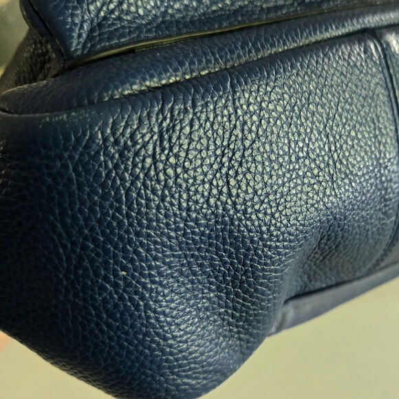 Coach F38263 Mini Charlie Dark Blue Pebbled Leather Backpack Daypack - Picture 11 of 16